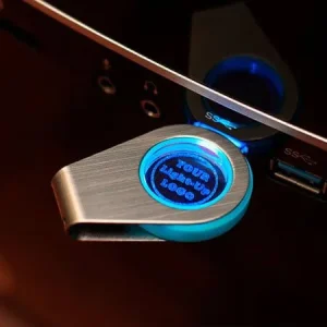 USB METALICO LUZ LED